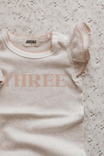 Bencer & Hazelnut Birthday Tee - THREE Peach