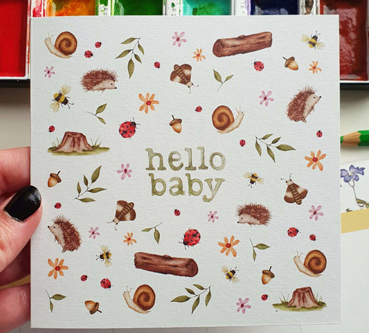 Forest & Fig Greeting Card - Hello Baby