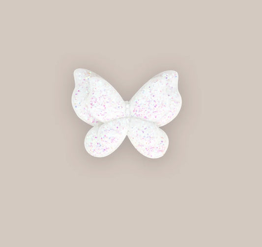 Little Marshmallow Clip - Opal Glitter Butterfly