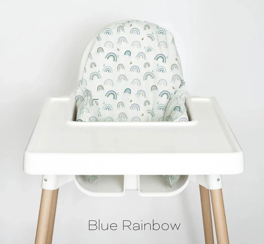 Nibble & Rest Highchair Cushion Cover - Blue Rainbow