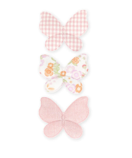 Little Marshmallow Butterfly Clips- Whimsical Floral Set