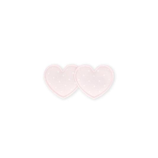 Little Marshmallow Hair Clip - Snowy Pink Hearts