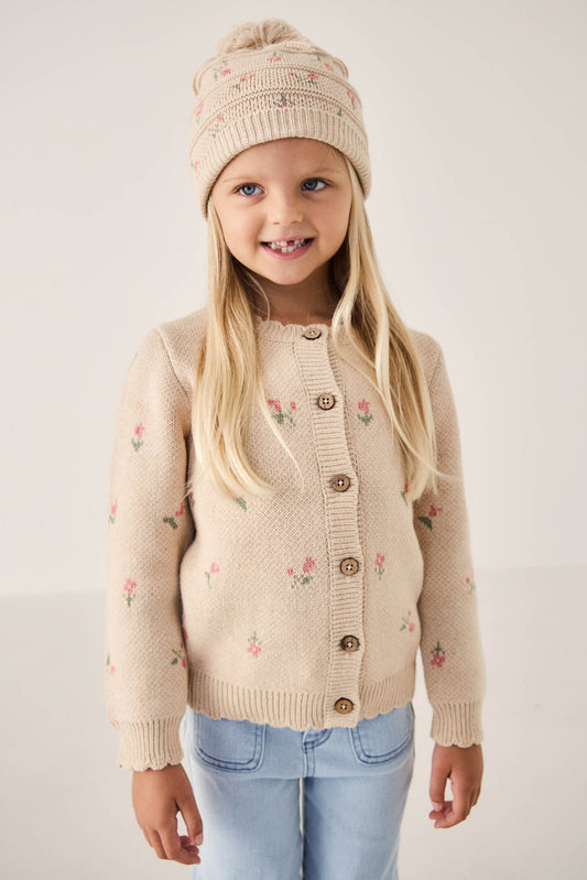 Jamie Kay Delilah Cardigan - Delilah Jacquard Oatmeal Marle