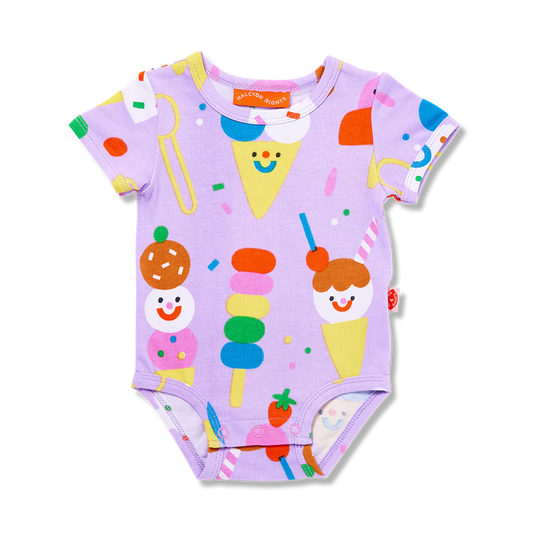 Halcyon Nights Short Sleeve Bodysuit - Sundae Funday