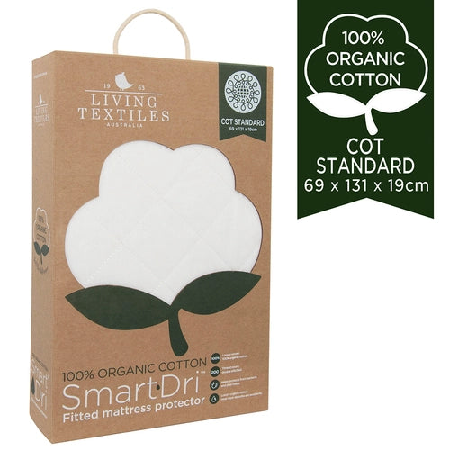 Living Textiles Organic Mattress Protector - Cot